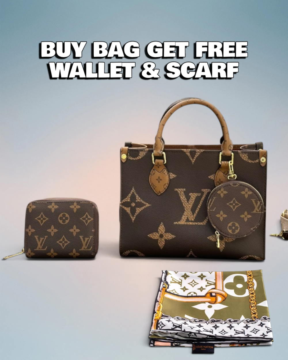 Louis Vuitton Brown Giant Monogram Canvas Onthego PM