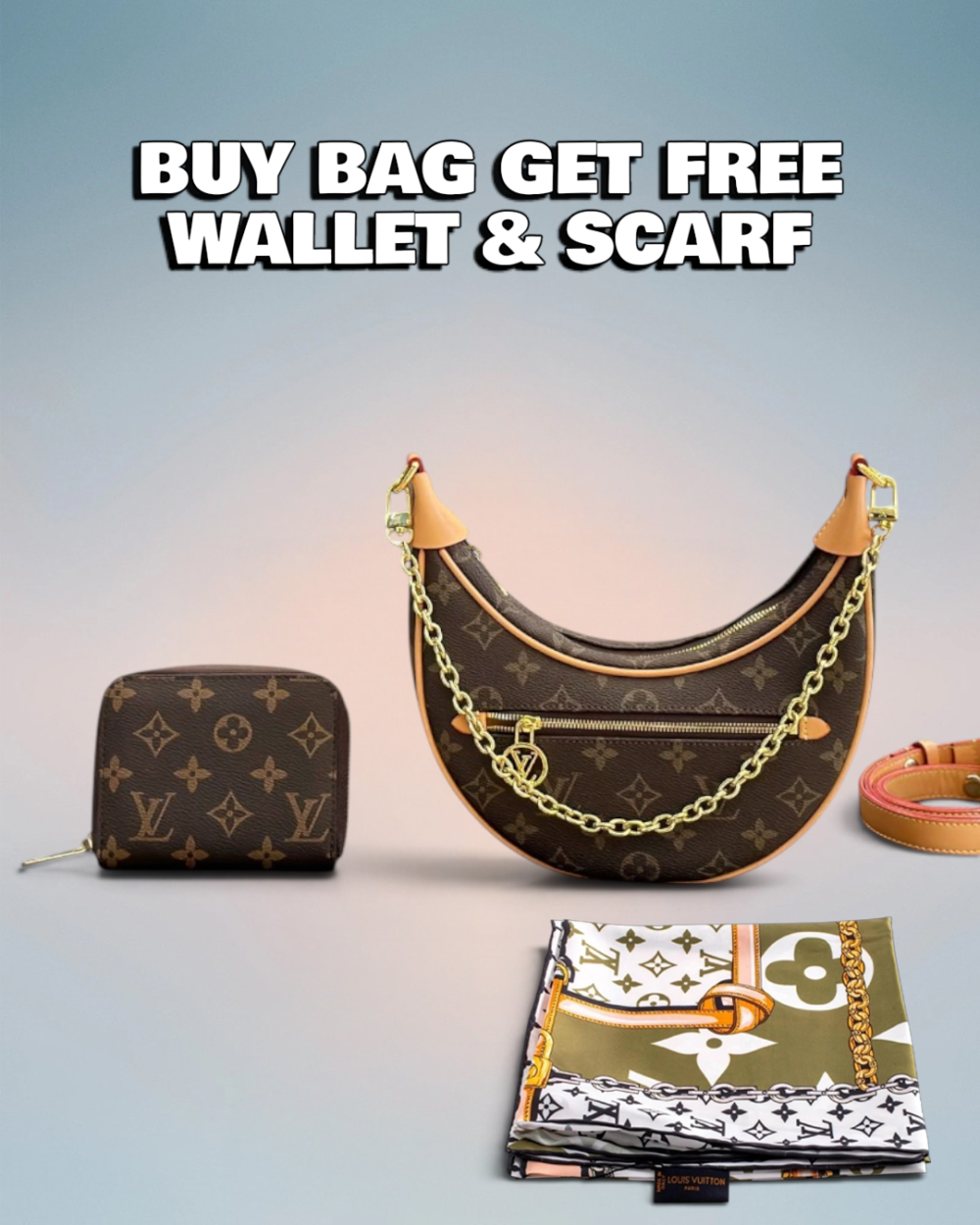 Louis Vuitton Brown Monogram Canvas Loop Hobo
