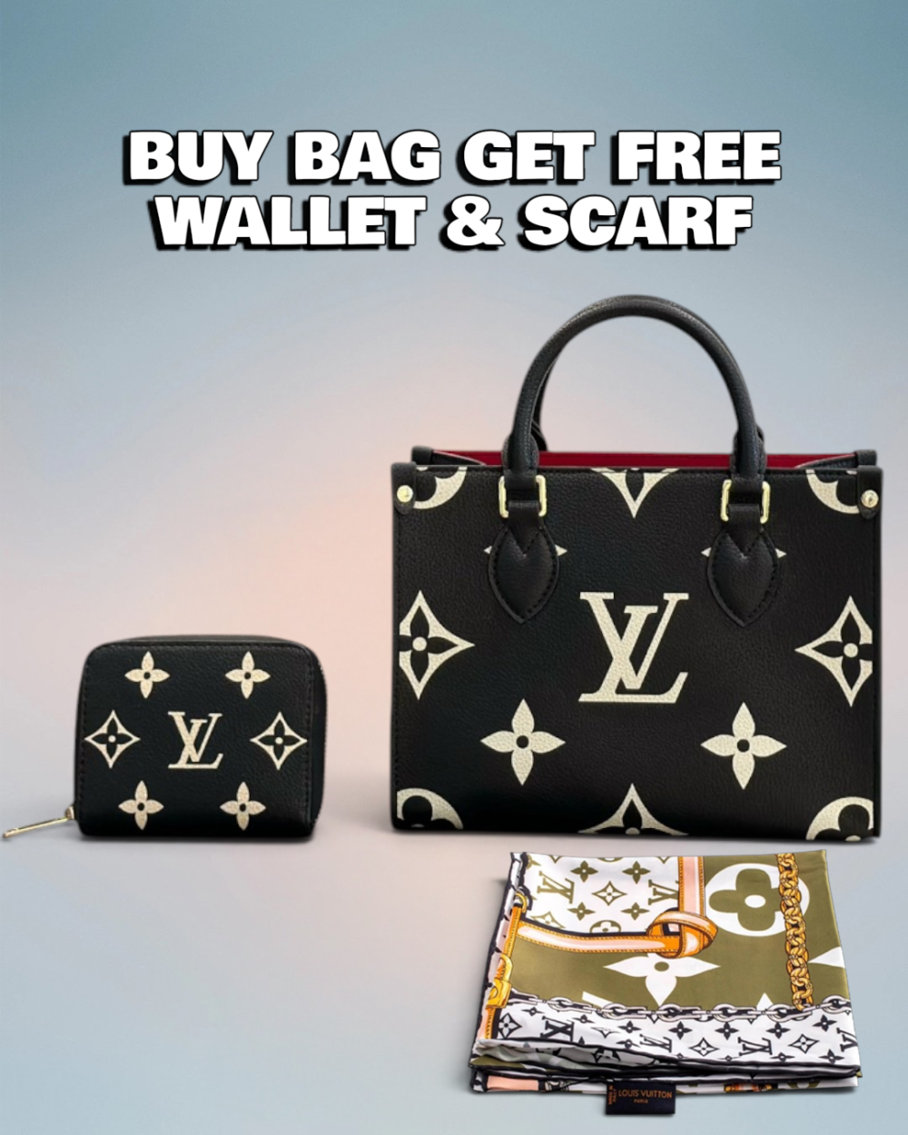 Louis Vuitton Black Giant Monogram Onthego PM