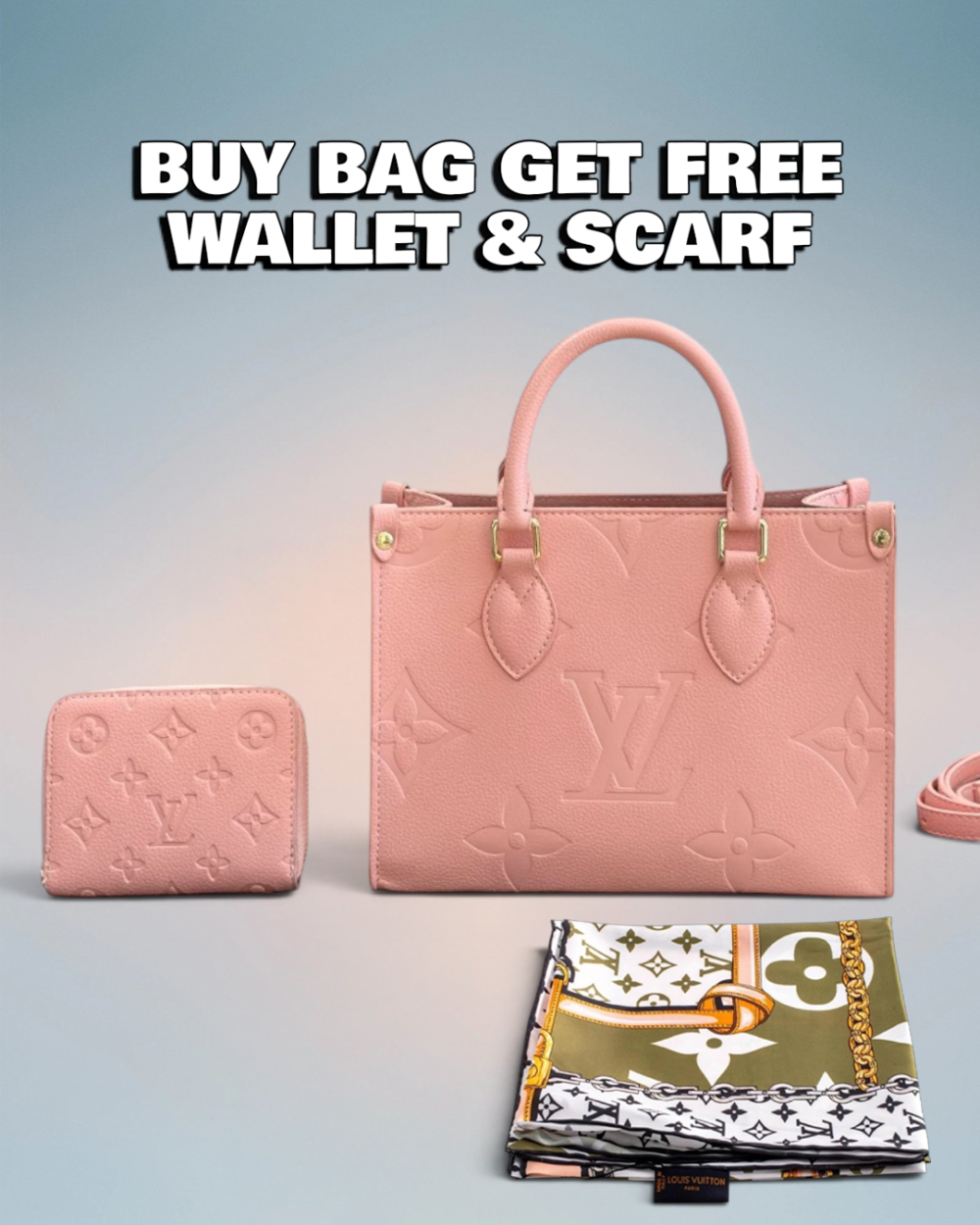 Louis Vuitton Rose Pink Monogram Empreinte Onthego PM