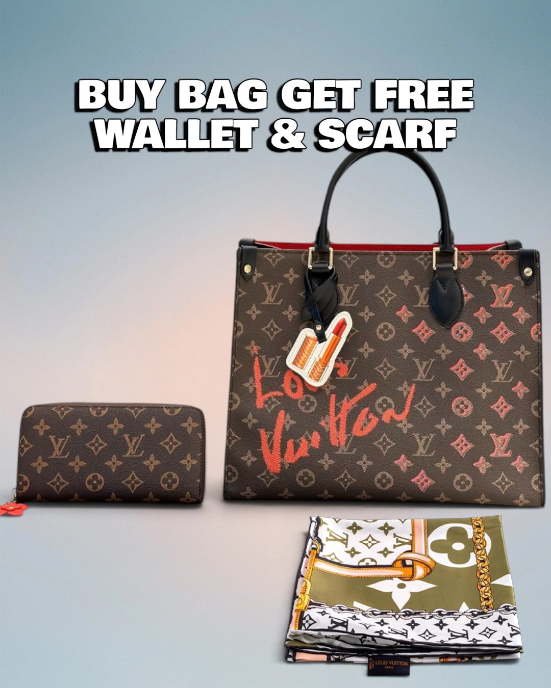 Louis Vuitton Brown Giant Monogram Onthego MM
