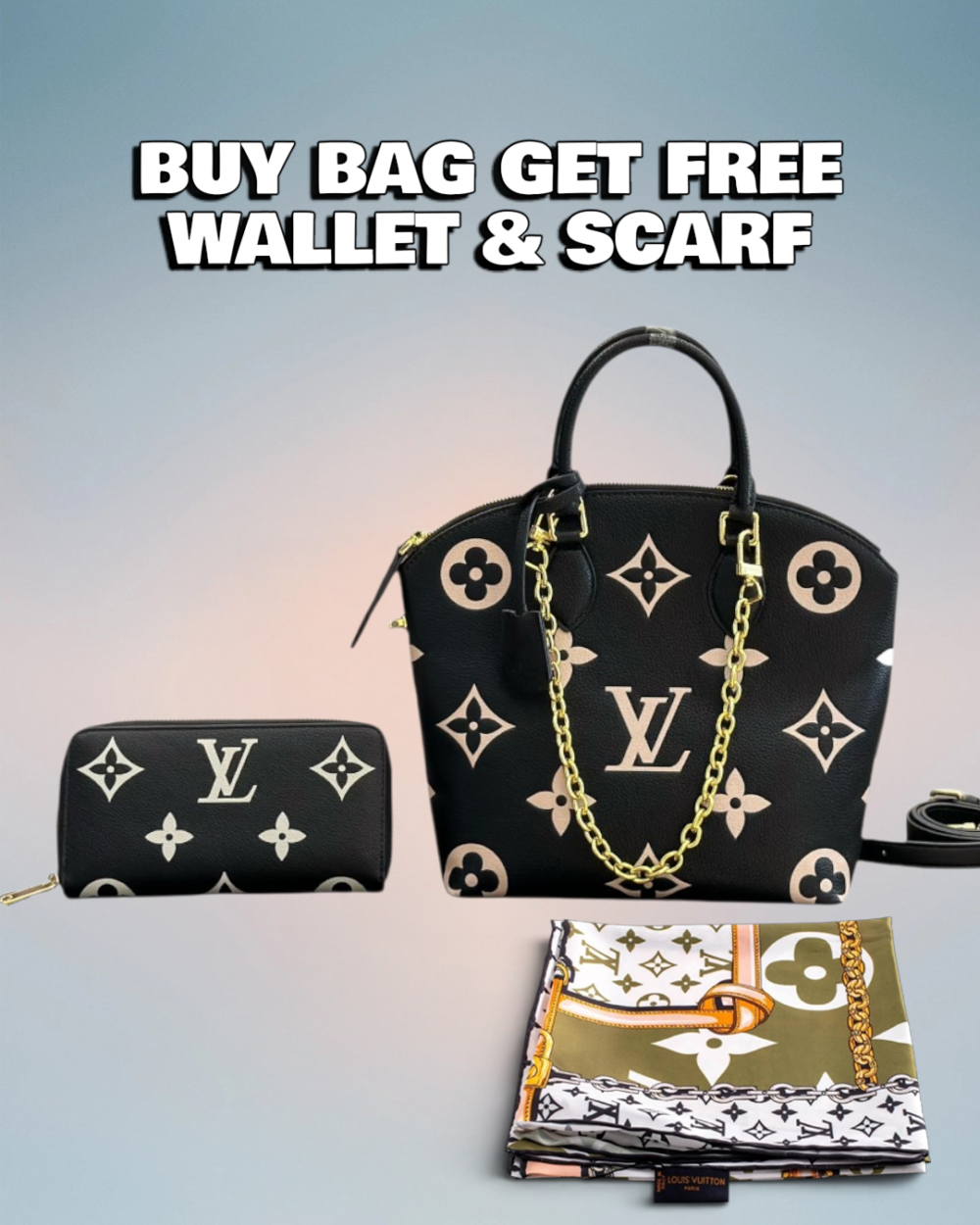 Louis Vuitton Black Giant Monogram Lockit PM