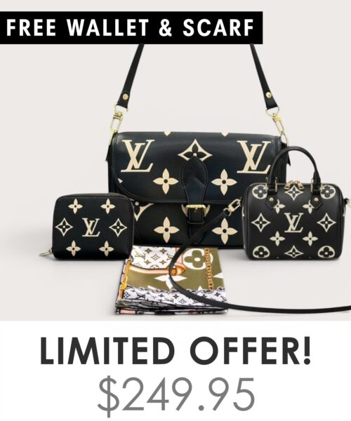 Bag + Nano speedy + Gifts (Free LV Wallet + Free LV Silk Scarf)