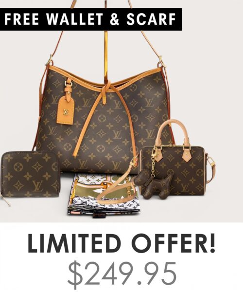 Big bag + Nano speedy + Gifts (Free LV Wallet + Free LV Silk Scarf)