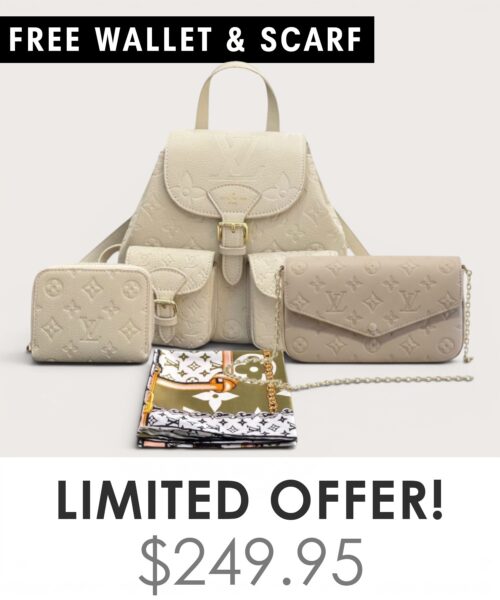 Bag + Pochette Felicie + Gifts(Free LV Wallet + Free LV Silk Scarf)