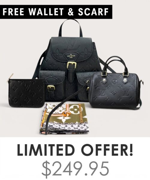 Bag + Nano speedy + Gifts (Free LV Wallet + Free LV Silk Scarf)