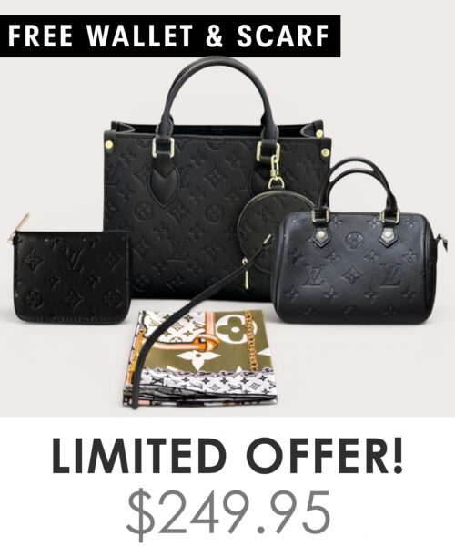 Bag + Nano speedy + Gifts (Free LV Wallet + Free LV Silk Scarf)