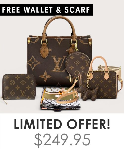 Bag + Nano speedy + Gifts (Free LV Wallet + Free LV Silk Scarf)