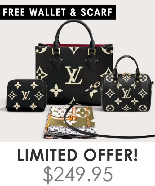 Bag + Nano speedy + Gifts (Free LV Wallet + Free LV Silk Scarf)
