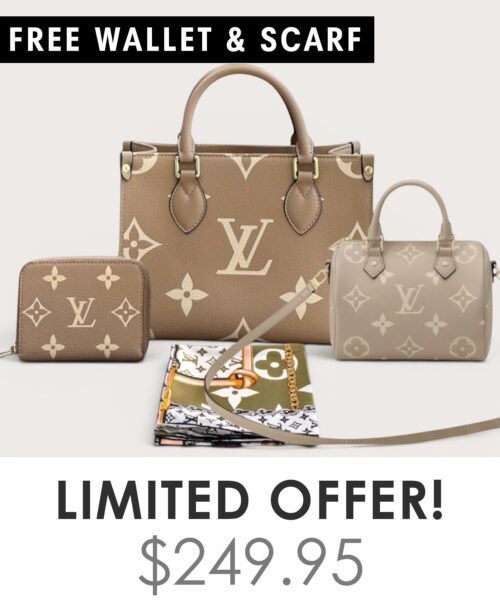 Bag + Nano speedy + Gifts (Free LV Wallet + Free LV Silk Scarf)