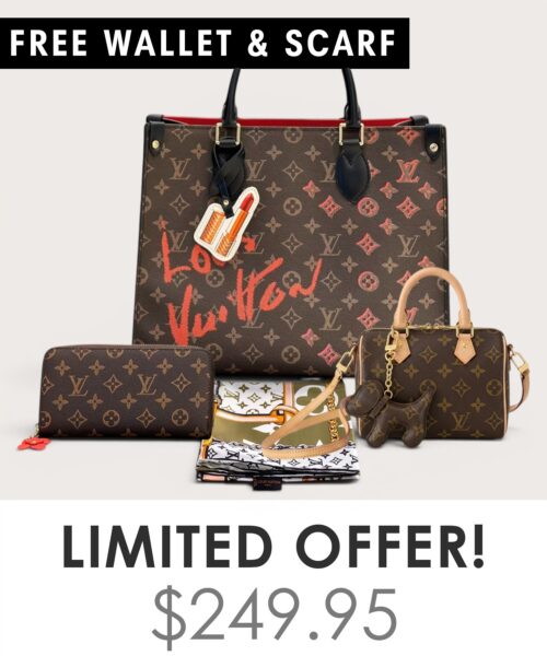 Bag + Nano speedy + Gifts (Free LV Wallet + Free LV Silk Scarf)