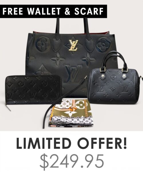 Big bag + Nano speedy + Gifts (Free LV Wallet + Free LV Silk Scarf)