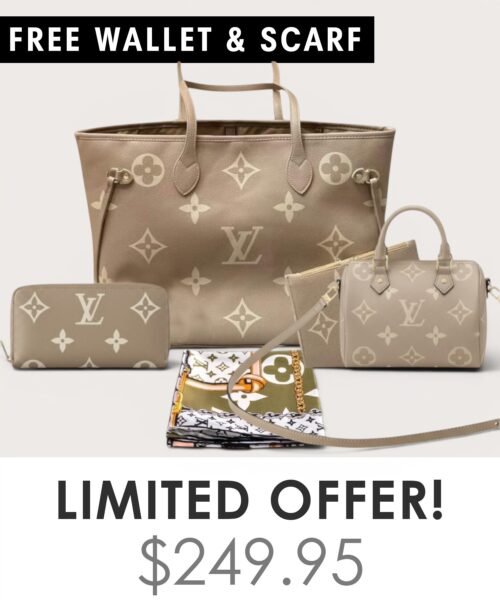 Bag + Nano speedy + Gifts (Free LV Wallet + Free LV Silk Scarf)
