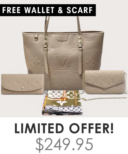 Bag + Pochette Felicie + Gifts(Free LV Wallet + Free LV Silk Scarf)