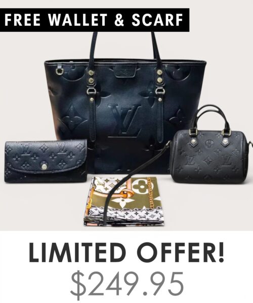 Big bag + Nano speedy + Gifts (Free LV Wallet + Free LV Silk Scarf)