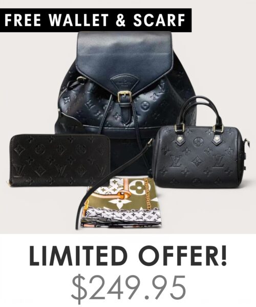 Bag + Nano speedy + Gifts (Free LV Wallet + Free LV Silk Scarf)