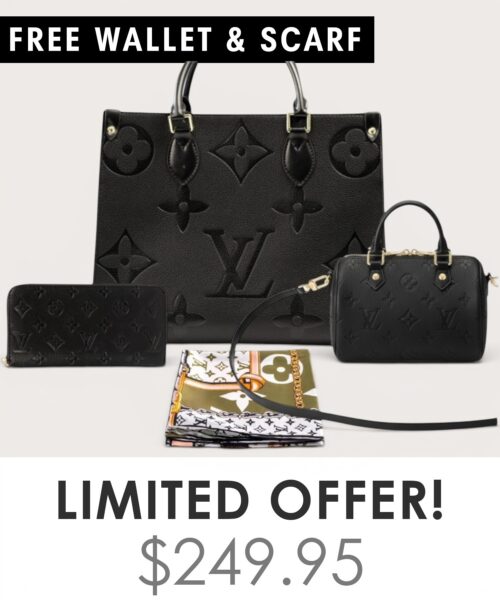 Bag + Nano speedy + Gifts (Free LV Wallet + Free LV Silk Scarf)