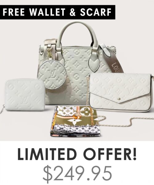 Bag + Pochette Felicie + Gifts(Free LV Wallet + Free LV Silk Scarf)