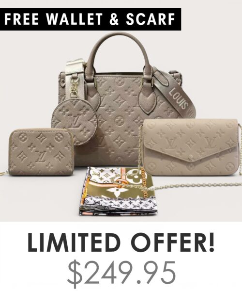 Bag + Pochette Felicie + Gifts(Free LV Wallet + Free LV Silk Scarf)