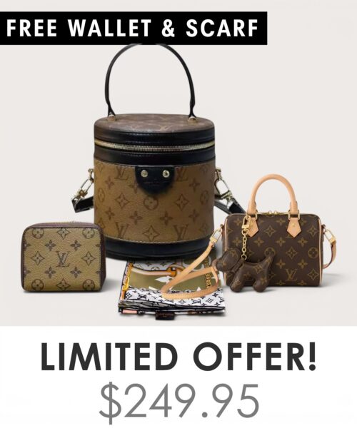 Bag + Nano speedy + Gifts (Free LV Wallet + Free LV Silk Scarf)