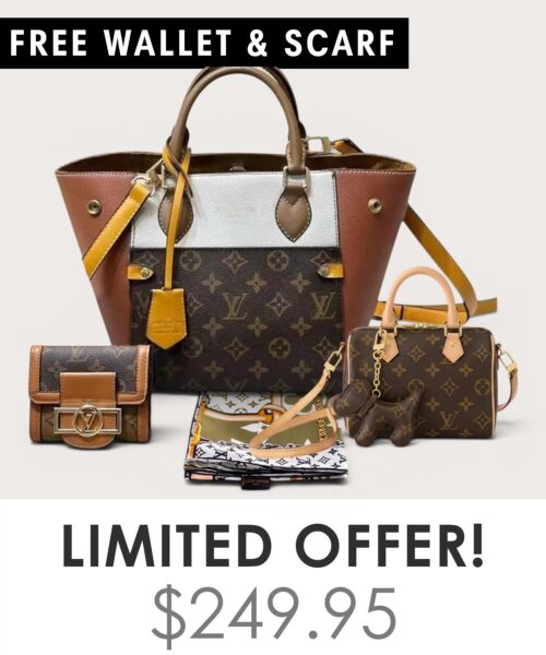 Bag + Nano speedy + Gifts (Free LV Wallet + Free LV Silk Scarf)