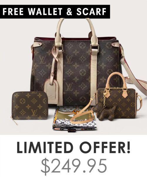 Bag + Nano speedy + Gifts (Free LV Wallet + Free LV Silk Scarf)