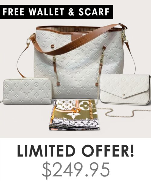 Bag + Pochette Felicie + Gifts(Free LV Wallet + Free LV Silk Scarf)