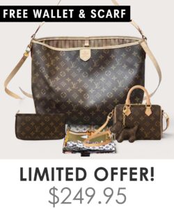 Big bag + Nano speedy + Gifts (Free LV Wallet + Free LV Silk Scarf)