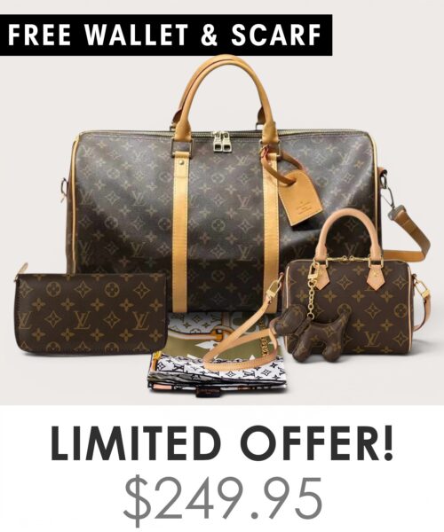 Bag + Nano speedy + Gifts (Free LV Wallet + Free LV Silk Scarf)