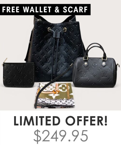 Bag + Nano speedy + Gifts (Free LV Wallet + Free LV Silk Scarf)