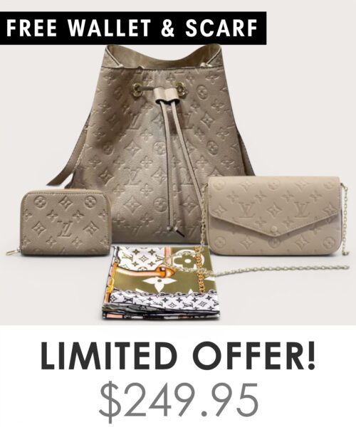 Bag + Pochette Felicie + Gifts(Free LV Wallet + Free LV Silk Scarf)