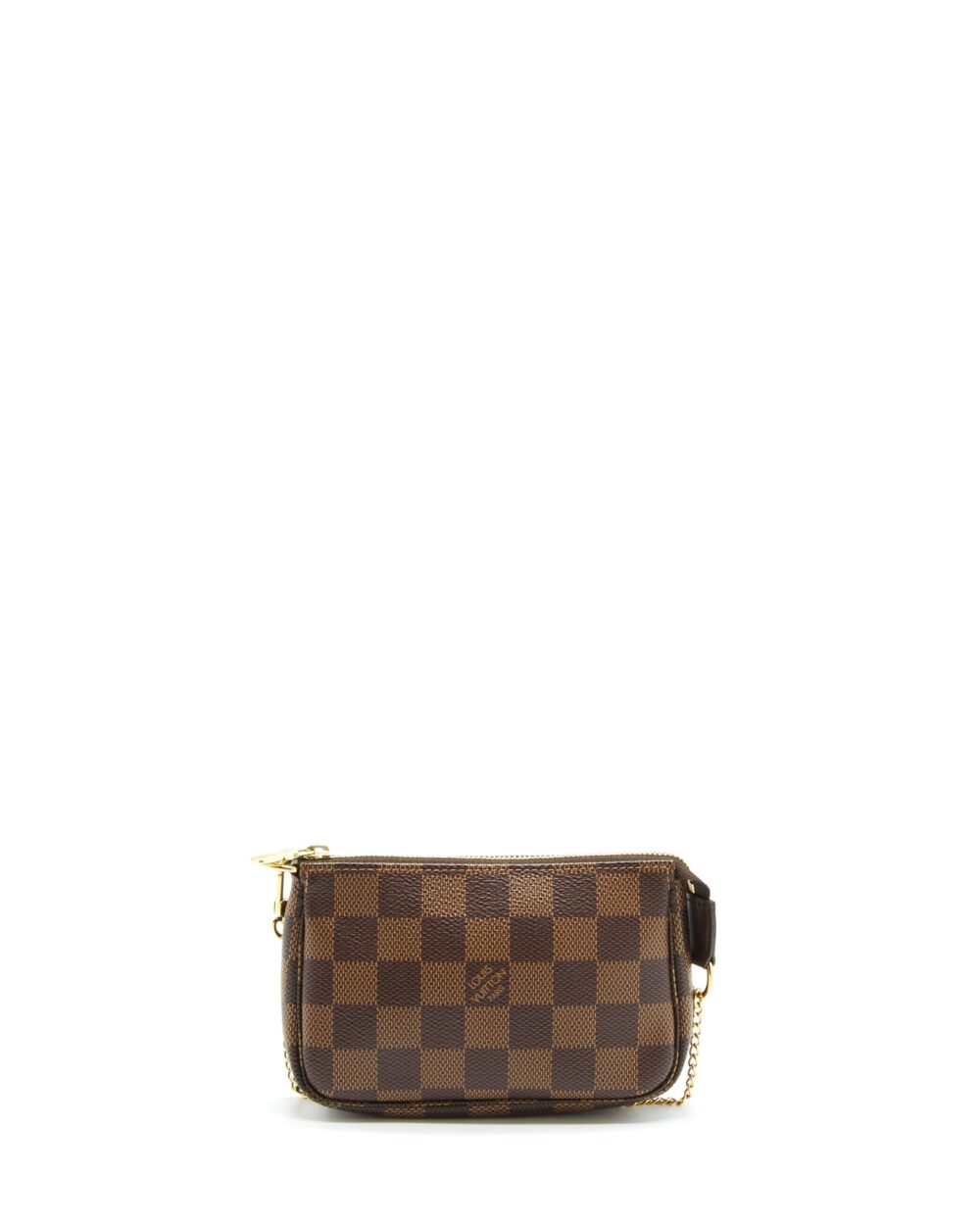 AAA Replica Louis Vuitton LV MINI POCHETTE ACCESSORIES DAMIER EBENE CANVAS GHW