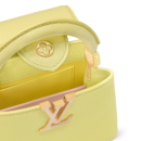 AAA Replica Louis Vuitton LV CAPUCINES MINI TAURILLON YELLOW GHW
