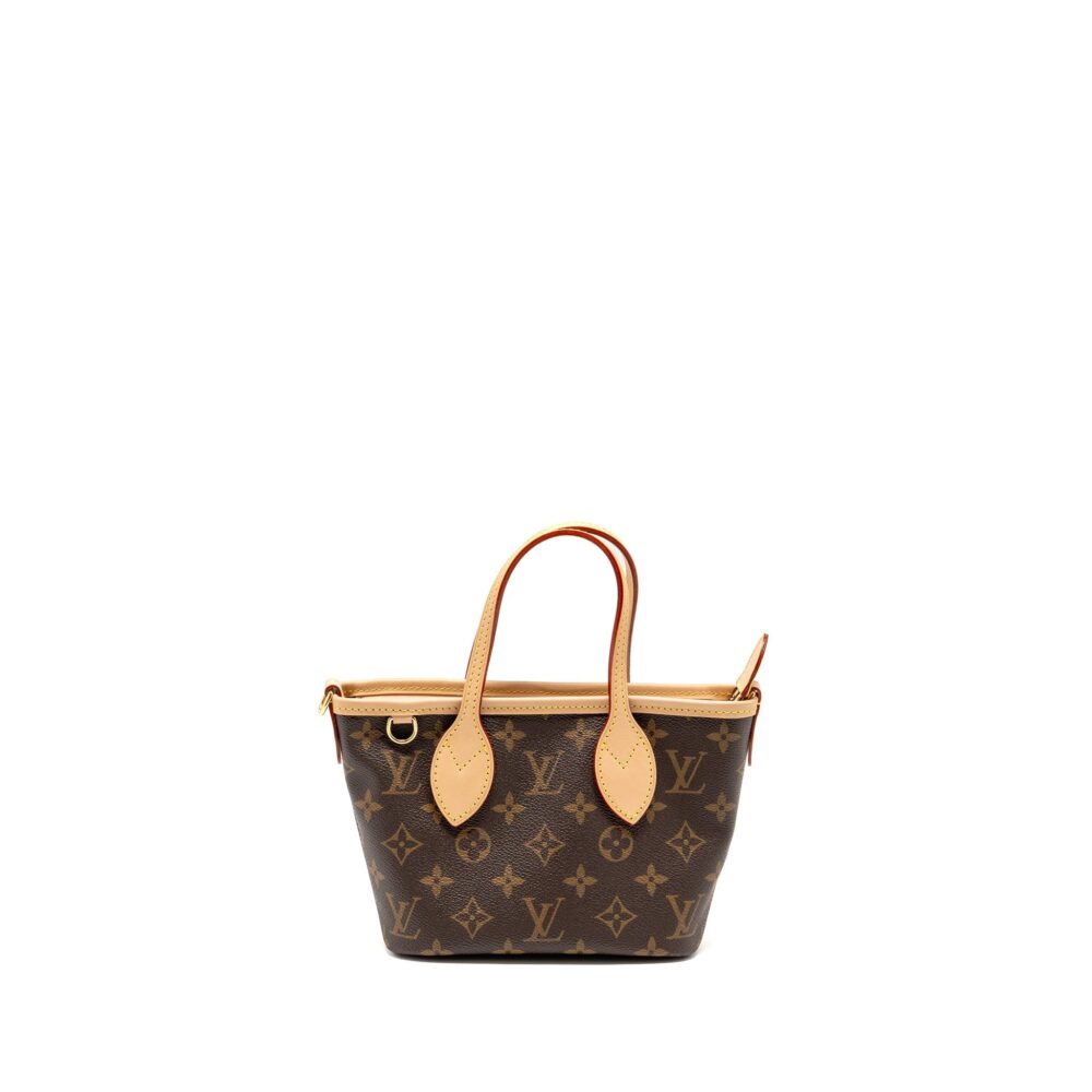 AAA Replica Louis Vuitton LV NEVERFULL BB BEIGE STRAP MONOGRAM CANVAS GHW