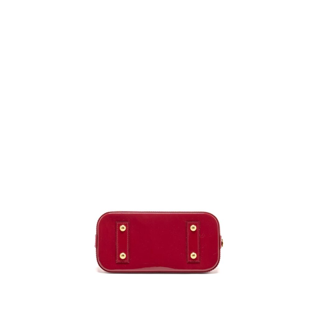 AAA Replica Louis Vuitton LV ALMA BB PATENT INDIAN ROSE GHW
