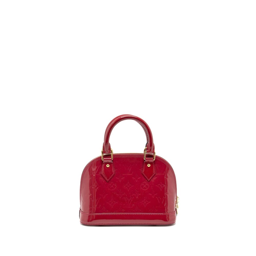 AAA Replica Louis Vuitton LV ALMA BB PATENT INDIAN ROSE GHW