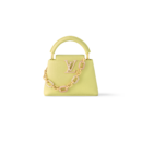 AAA Replica Louis Vuitton LV CAPUCINES MINI TAURILLON YELLOW GHW