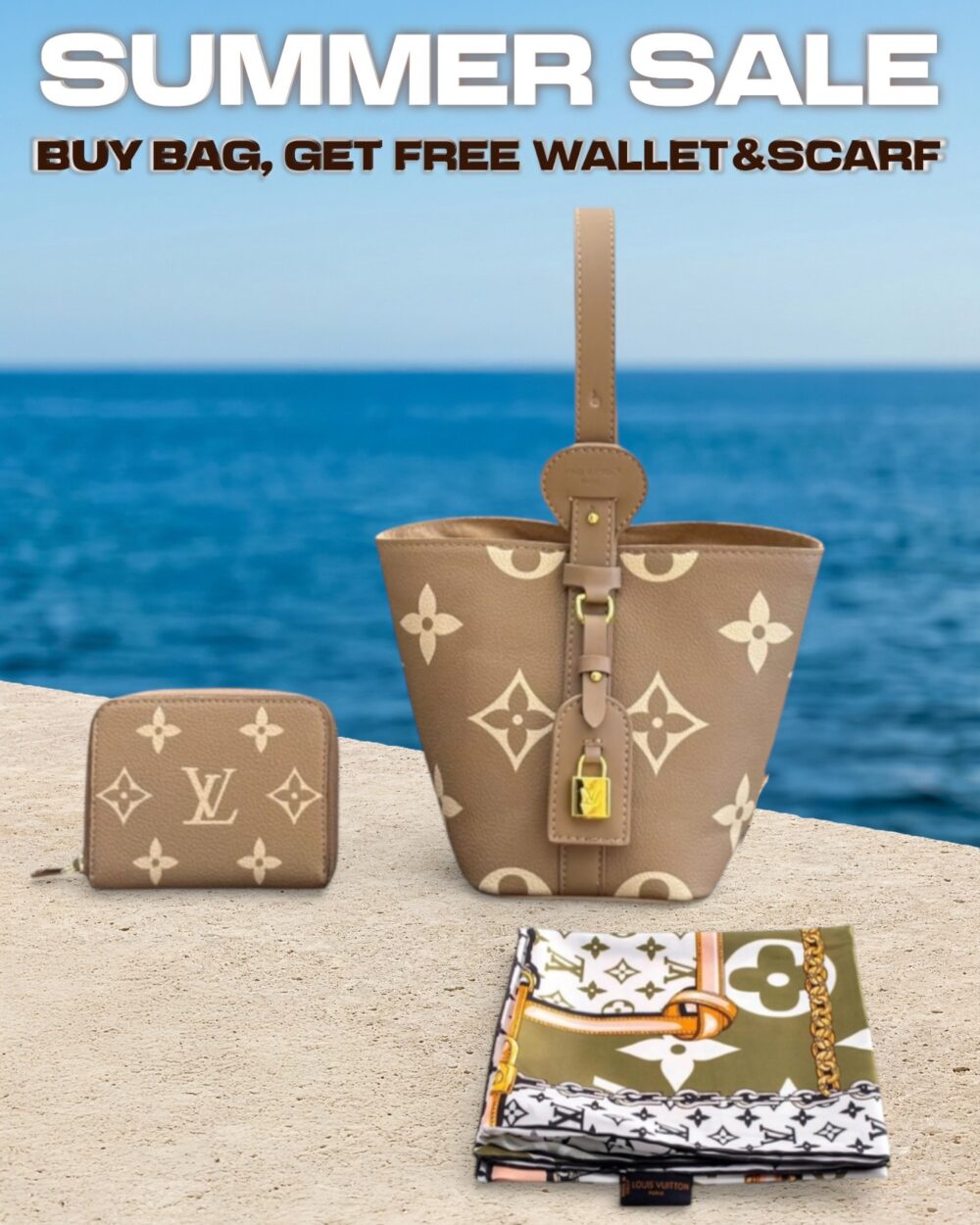 Louis Vuitton Tan Giant Monogram All In BB