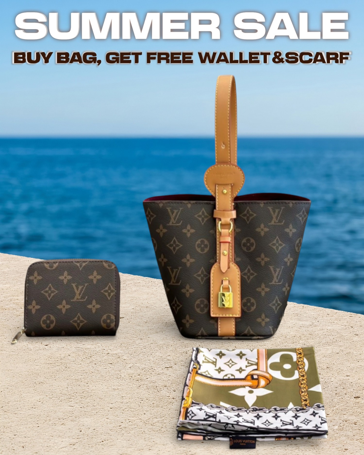 Louis Vuitton Brown Monogram Canvas All In BB