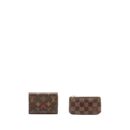AAA Replica Louis Vuitton LV ROSALIE COIN PURSE MONOGRAM CANVAS FUCHSIA, KEY POUCH DAMIER EBENE GHW(SELL IN A SET)