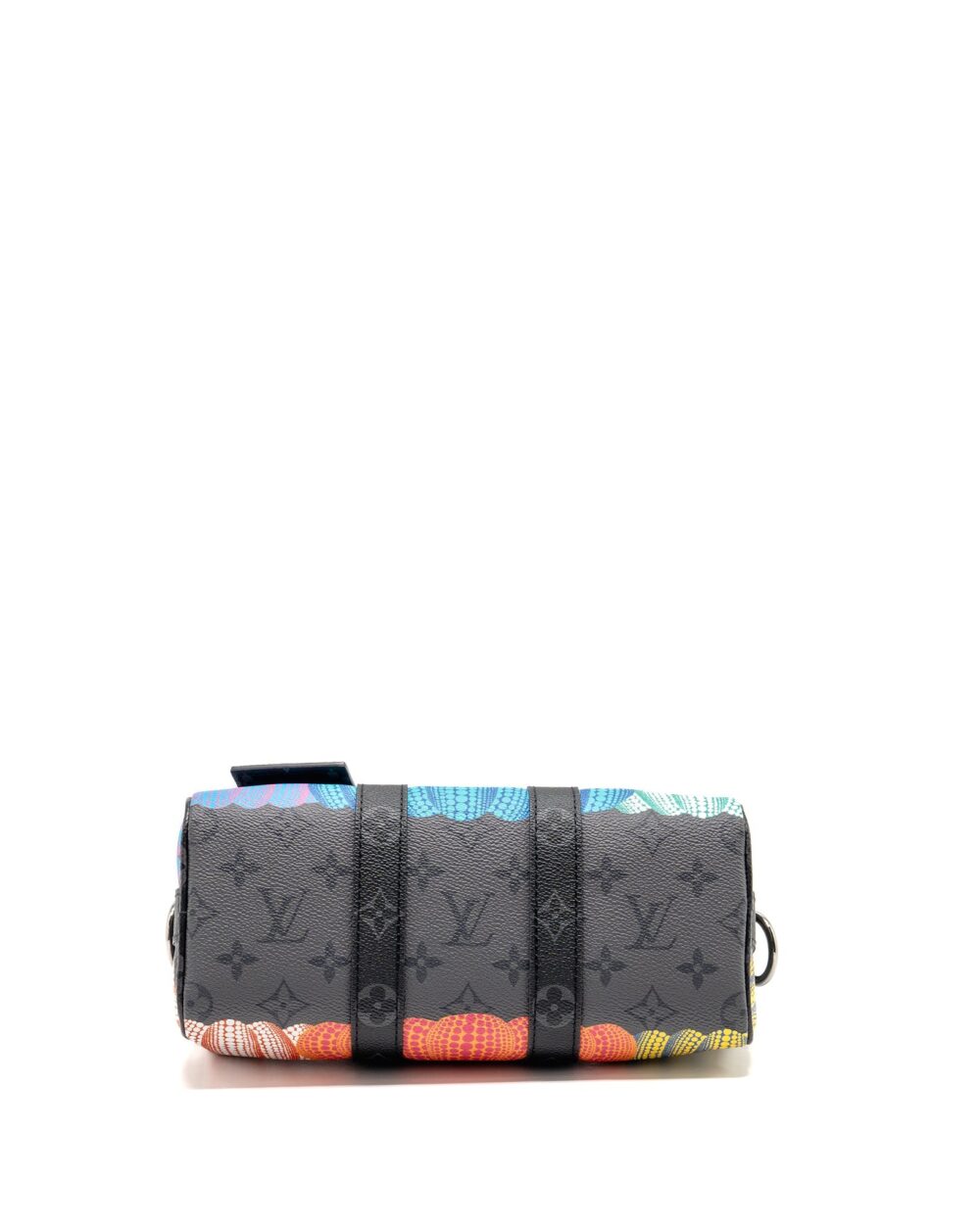 AAA Replica Louis Vuitton LV X YAYOI KUSAMA KEEPALL BANDOULIERE 25 PUMPKIN MULTICOLOURED MONOGRAM CANVAS SHW