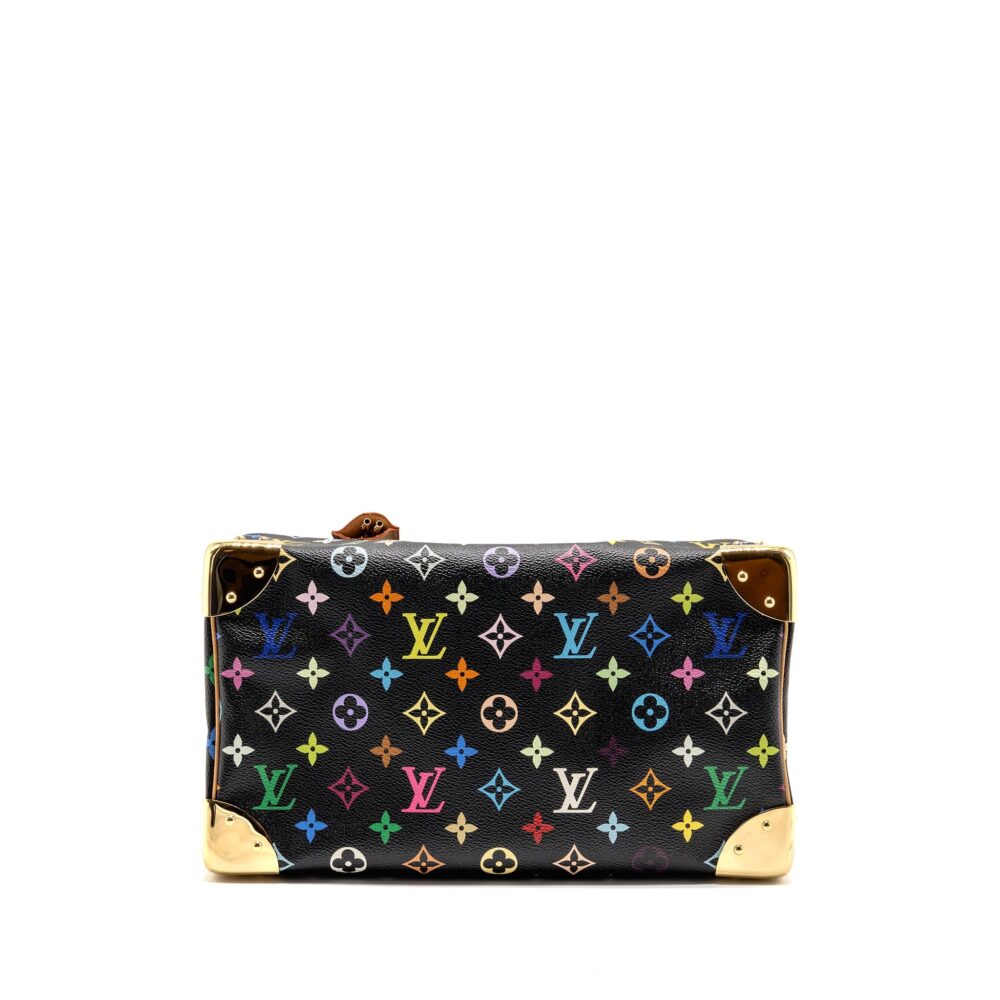 AAA Replica Louis Vuitton LV X TAKASHI MURAKAMI SPEEDY 30 LIMITED EDITION MULTICOLOURED MONOGRAM CANVAS BLACK GHW