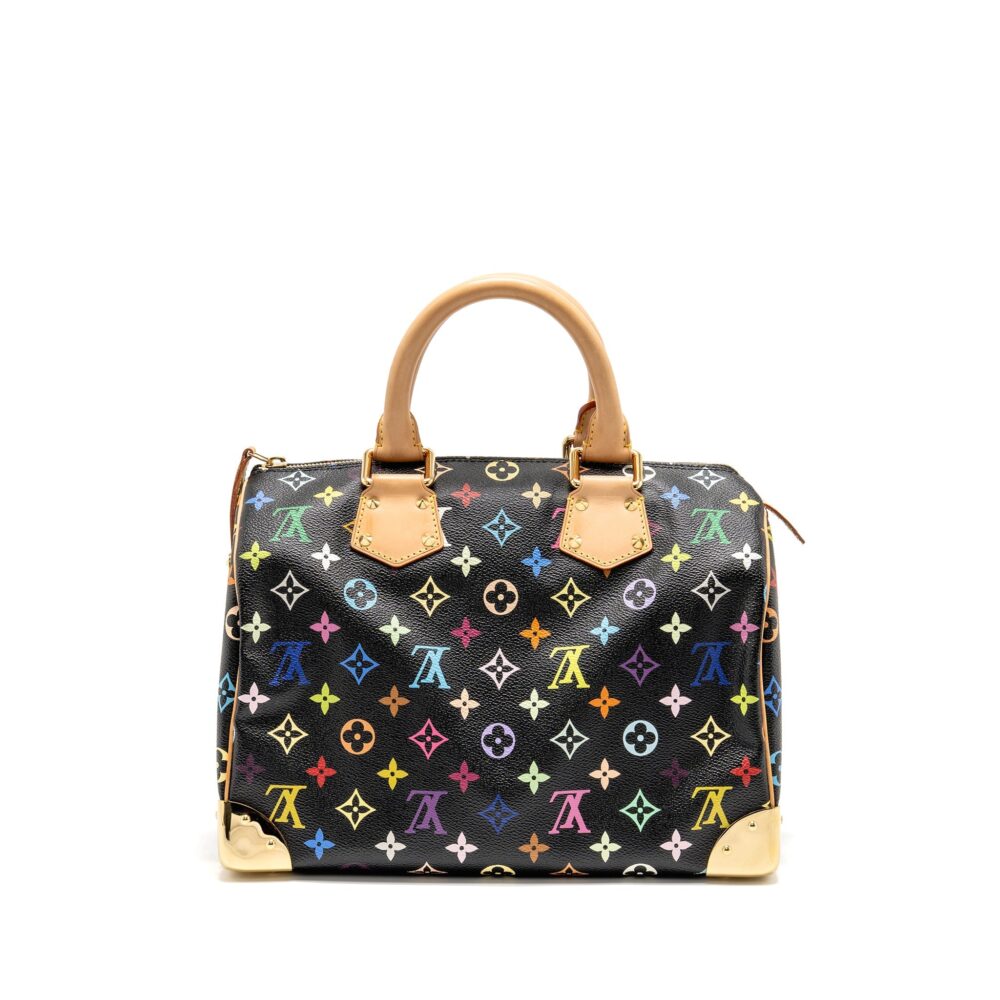 AAA Replica Louis Vuitton LV X TAKASHI MURAKAMI SPEEDY 30 LIMITED EDITION MULTICOLOURED MONOGRAM CANVAS BLACK GHW