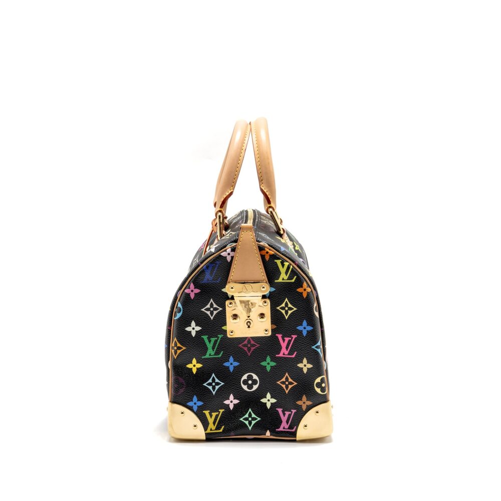 AAA Replica Louis Vuitton LV X TAKASHI MURAKAMI SPEEDY 30 LIMITED EDITION MULTICOLOURED MONOGRAM CANVAS BLACK GHW