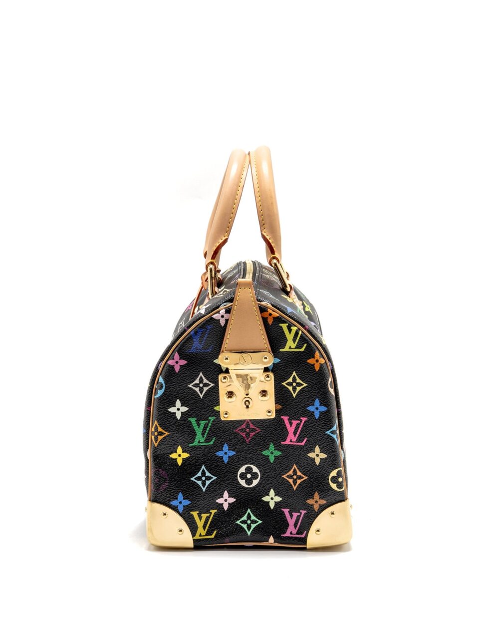 AAA Replica Louis Vuitton LV X TAKASHI MURAKAMI SPEEDY 30 LIMITED EDITION MULTICOLOURED MONOGRAM CANVAS BLACK GHW