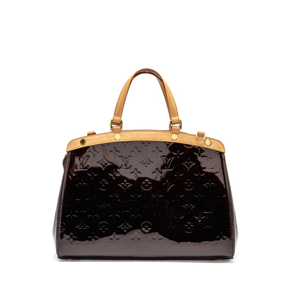 AAA Replica Louis Vuitton LV VERNIS BREA MM BAG MONOGRAM PATENT AMARANTE GHW