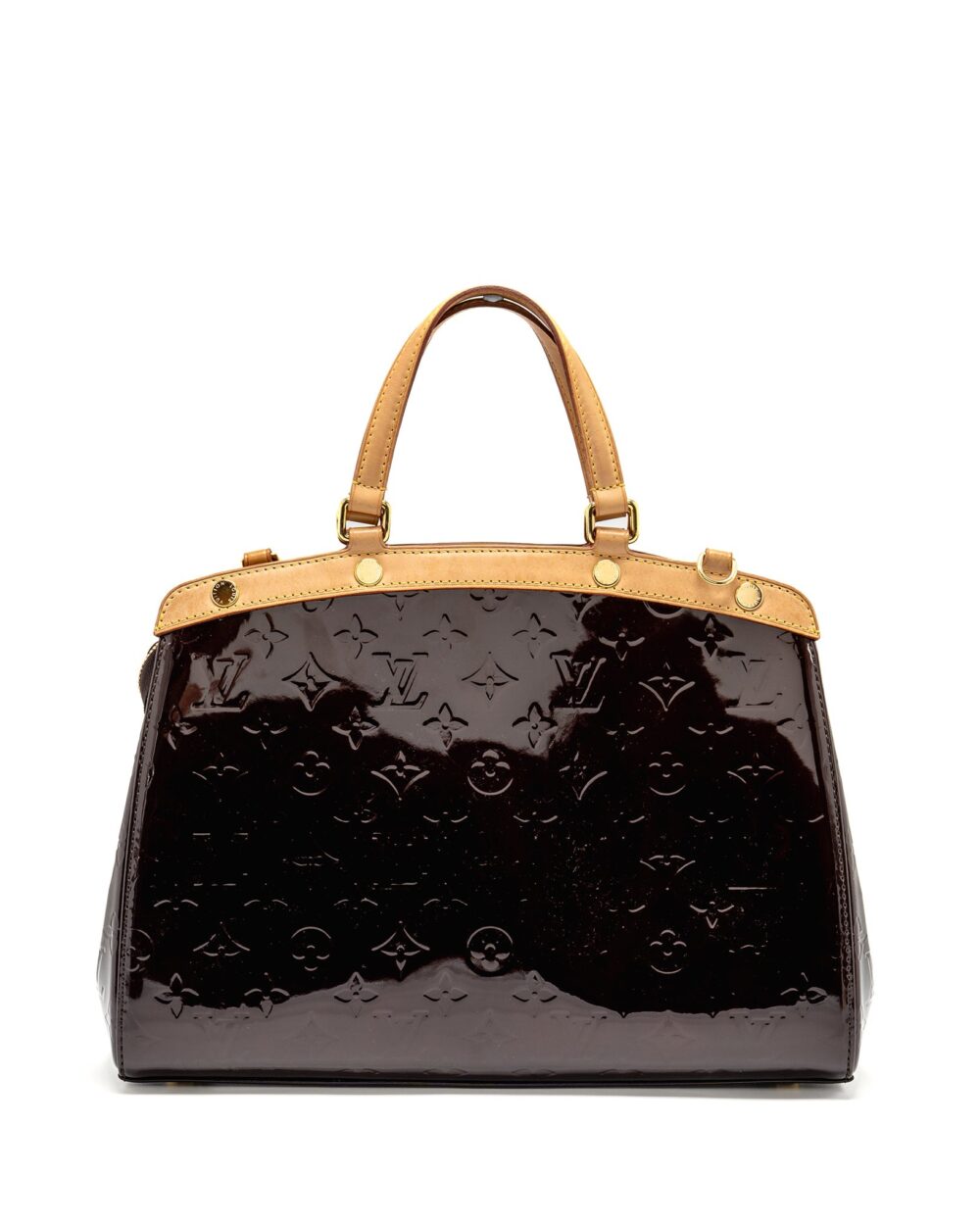 AAA Replica Louis Vuitton LV VERNIS BREA MM BAG MONOGRAM PATENT AMARANTE GHW
