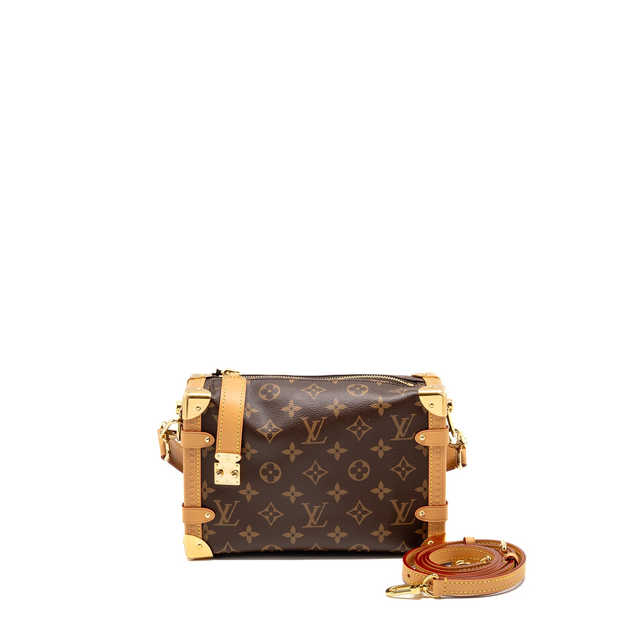 AAA Replica Louis Vuitton LV SIDE TRUNK MM MONOGRAM CANVAS GHW M46358