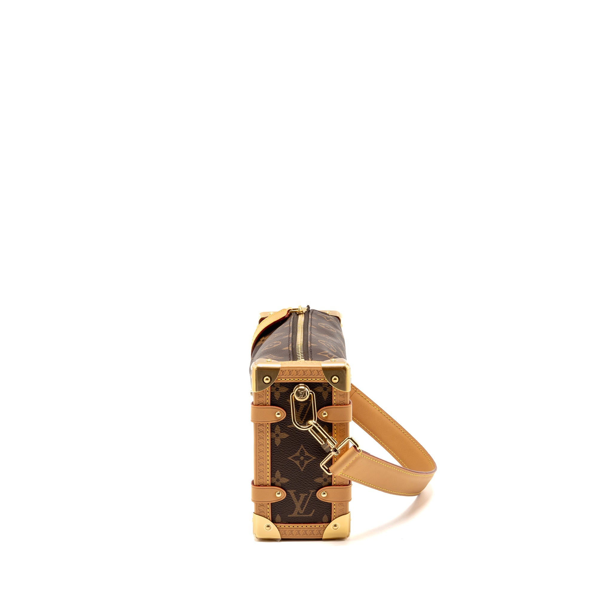 AAA Replica Louis Vuitton LV SIDE TRUNK MM MONOGRAM CANVAS GHW M46358