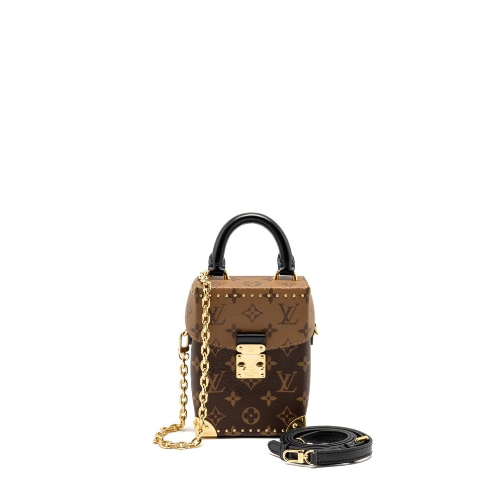 AAA Replica Louis Vuitton LV TOP HANDLE CAMERA BOX MONOGRAM REVERSE CANVAS GHW M82465